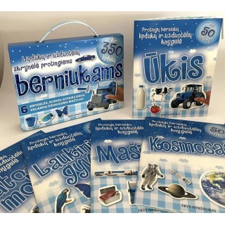 Lipdukų ir užduotėlių skrynelė protingiems berniukams