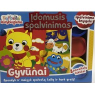 Darbeliai kūrybingiems. Įdomusis spalvinimas. Gyvūnai
