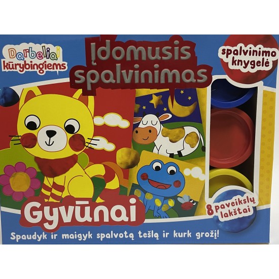 Darbeliai kūrybingiems. Įdomusis spalvinimas. Gyvūnai