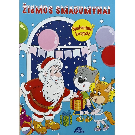 Žiemos smagumynai. Spalvinimo knygelė