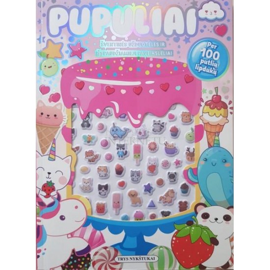 Per 100 putlių lipdukų. Pupuliai Per 100 putlių lipdukų. Pupuliai